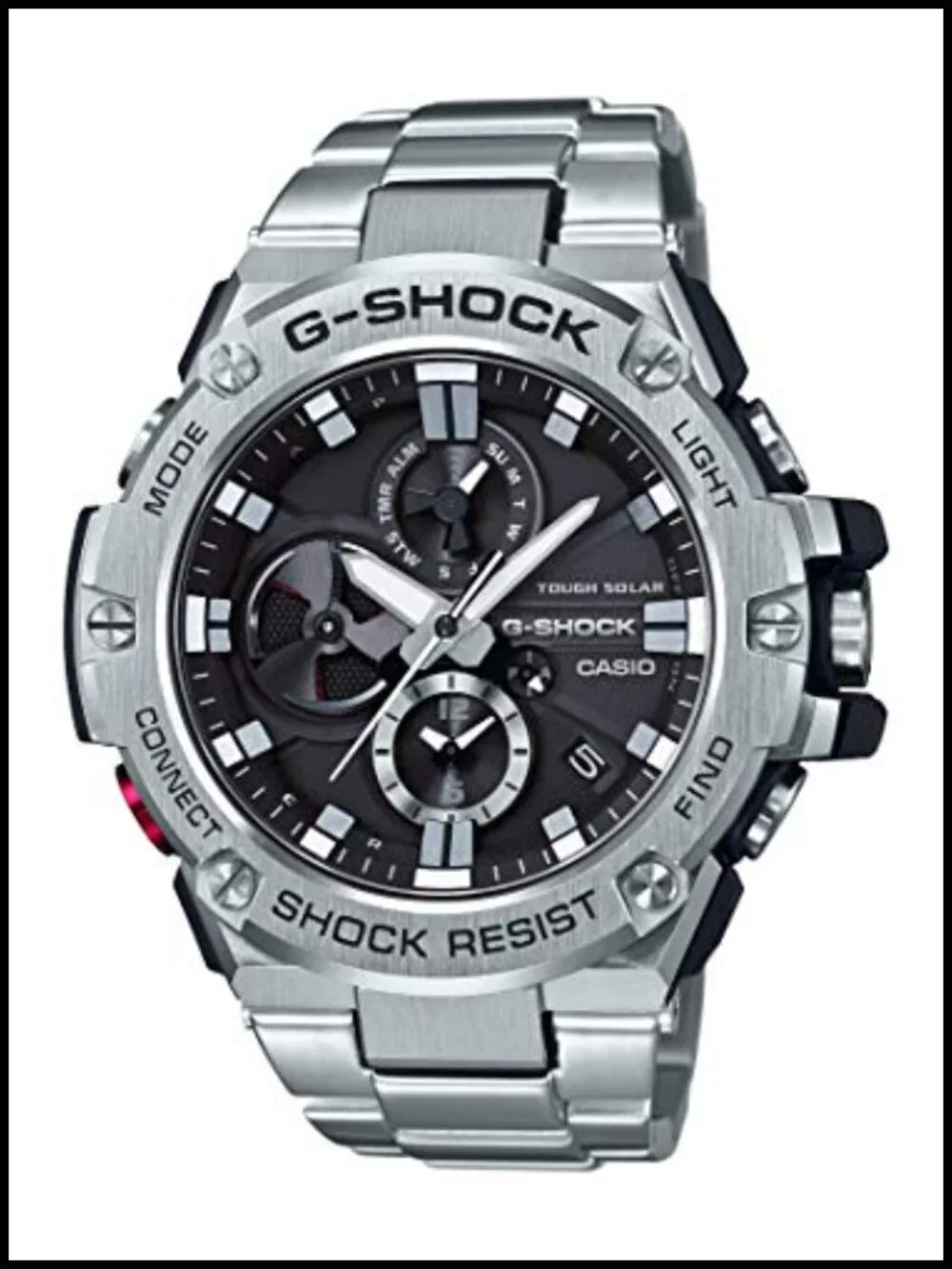 Casio G-Shock G-Steel Analog Quartz Watch Solar Powered Stainless Steel